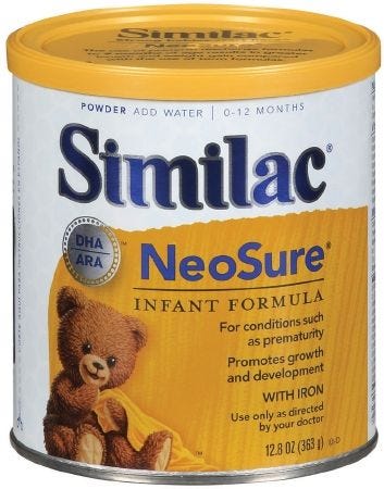 Similac Expert Care NeoSure Infant Formula with Iron, Powder, 371g Can, 1 Count