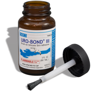 Uro-Bond III Brush-on Adhesive 3 oz Glass Jar, Silicone Based, Flammable, Water Resistant 83496185