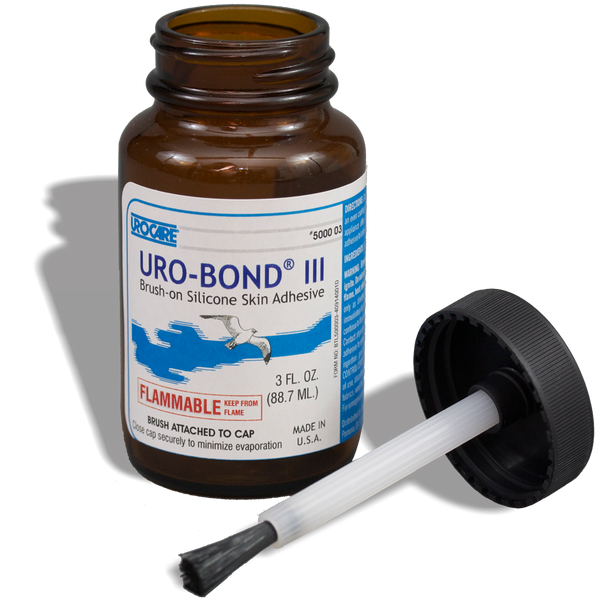 Uro-Bond III Brush-on Adhesive 3 oz Glass Jar, Silicone Based, Flammable, Water Resistant 83496185