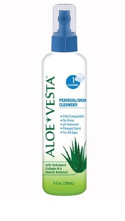 Aloe Vesta Perineal Wash, Liquid, 8 oz. Pump Bottle, Citrus Scent, 1 Dozen Bottles