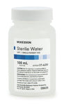 McKesson Irrigation Solution, Sterile Water for Irrigation, Not for Injection, Bottle, Screw Top, 100 mL, Case of 48