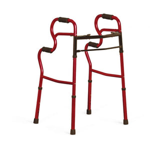 Medline Adult Stand-Assist Walkers, Red, Case of 2