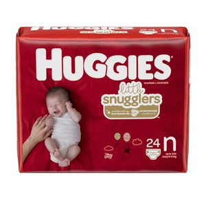 Huggies 52238 Little Snugglers Baby Diapers, Size Newborn, 24 per Pack, Case of 12 Packs (288 Diapers Total)