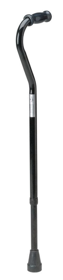 Medline Offset Handle Bariatric Cane, Black