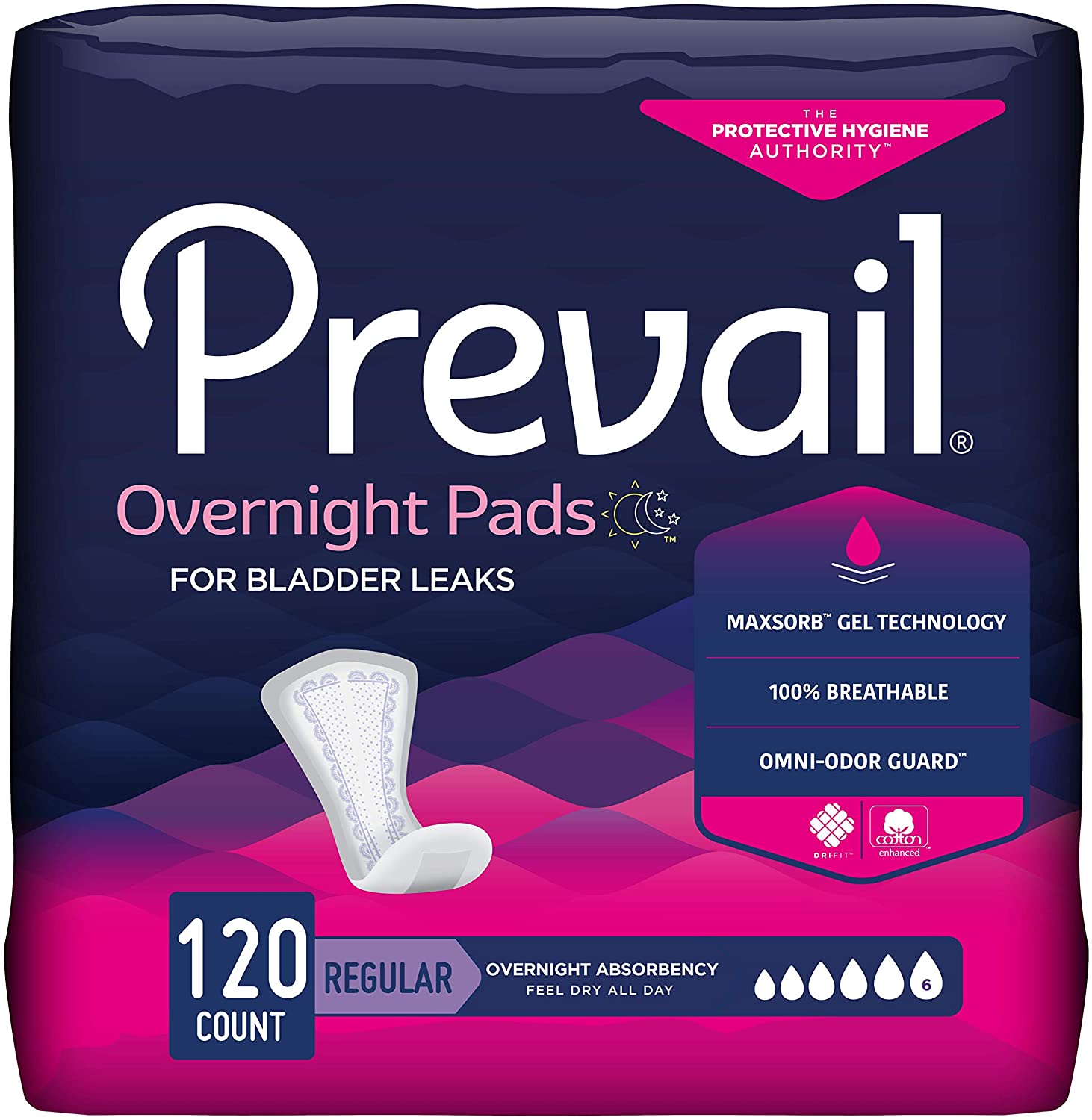Prevail Incontinence Bladder Control Pads for Women 70997782