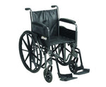 Drive SSP218DFA-SF Silver Sport 2 Wheelchair. 1 count