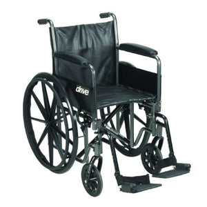Drive SSP218DFA-SF Silver Sport 2 Wheelchair. 1 count