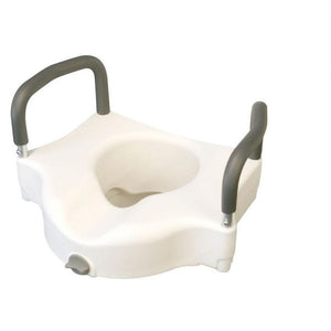 Elevated Locking Toilet Seat, With Arms