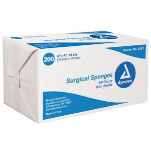 Dynarex 3243 Cotton Gauze Sponge Pack of 200 64219792