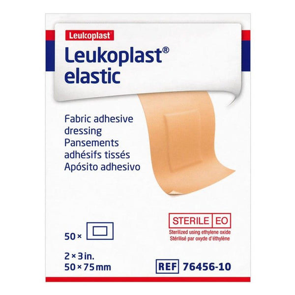Leukoplast Adhesive Strip Elastic 2 X 3 Inch Cross-Elastic Material Rectangle Tan Sterile, Box of 50 38556840