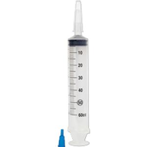 Cardinal Health Flat Top Catheter Tip Irrigation Syringe with Tip Protector 60 mL (Pack of 10)