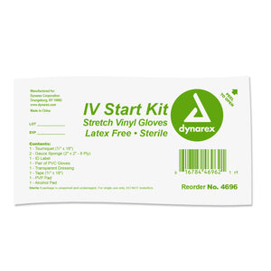 Dynarex 4696 IV Start Kit, Case of 50