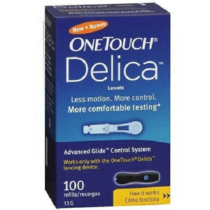 OneTouch Delica Lancet Glide Control, Smaller Needle Box of 100