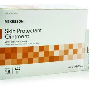 Skin Protectant McKesson 118-8744 5 Gram Individual Packet Unscented Ointment. Box 144.