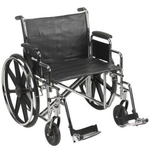 McKesson 146-STD24ECDDA-SF Dual Axle Padded Wheelchair, 1 Count