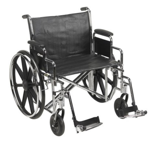 McKesson 146-STD24ECDDA-SF Dual Axle Padded Wheelchair, 1 Count