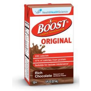 Boost Kid Essentials Original Oral Supplement Rich Chocolate 8 oz. Cartons Ready to Use Case of 27 47300552
