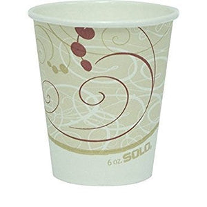 Solo Drinking Cup, 6 oz., Symphony Paper, Case of 1000