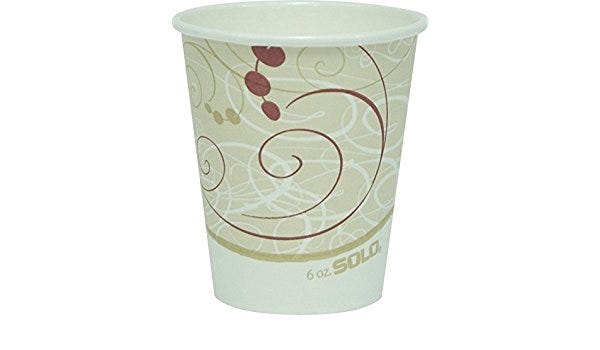 Solo Drinking Cup, 6 oz., Symphony Paper, Case of 1000