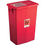SharpSafety Kendall Large Volume Container with Sliding Lid, 18 gal, Case of 5