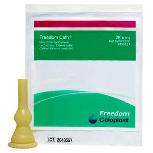 Coloplast Freedom Cath, 28mm Medium, Self-Adhering Male External Condom Catheter Soft Latex, Pack of 30 93843585