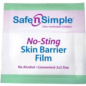 Safe N Simple Alcohol Free No Sting Skin Barrier Wipes, Box of 25 14235105