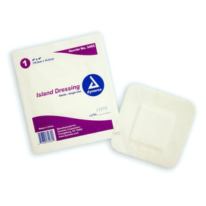 Dynarex 3493 Adhesive Island Dressing Box of 25 33968375
