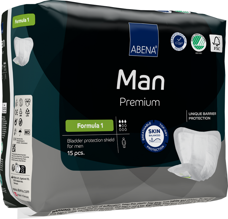 Abena Man Premium Bladder Protection Shield, Formula 1 46341554