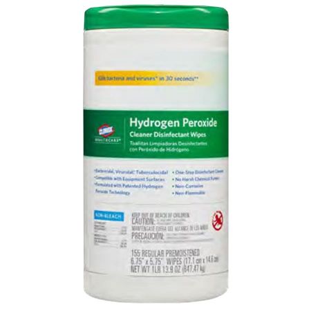 Clorox 30825 Hydrogen Peroxide Cleaner Disinfectant Wipes, Case of 930