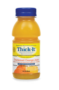 Thick-It AquaCareH2O Thickened Beverage 8 oz Bottle Orange Ready to Use Nectar Case of 24