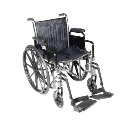 Silver Sport 2 Wheelchair Dual Axle Padded Fixed Height Full Arm Mag Black 18