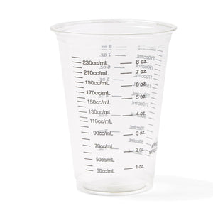 Medline Disposable Cold Plastic Drinking Cups Clear with Black Graduations, Bag of 50 71561752