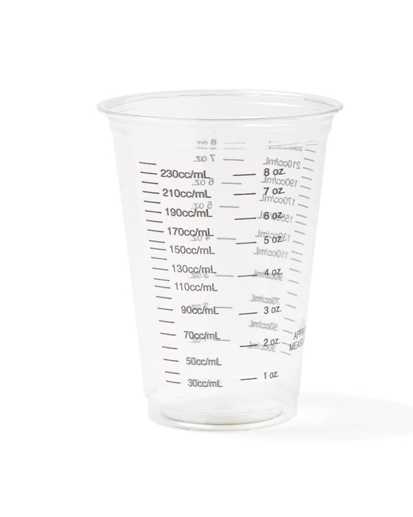Medline Disposable Cold Plastic Drinking Cups Clear with Black Graduations, Bag of 50 71561752