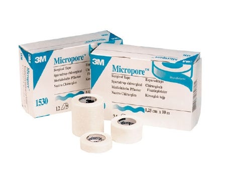 Micropore 15301 Medical Tape Skin Friendly Paper 1 Inch X 10 Yard White  NonSterile. Box of 12
