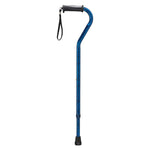 Drive Medical Offset Handle Walking Cane - Blue Crackle, 30