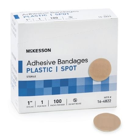 Mckesson Adhesive Spot Bandage: 100 Count, Tan, 1