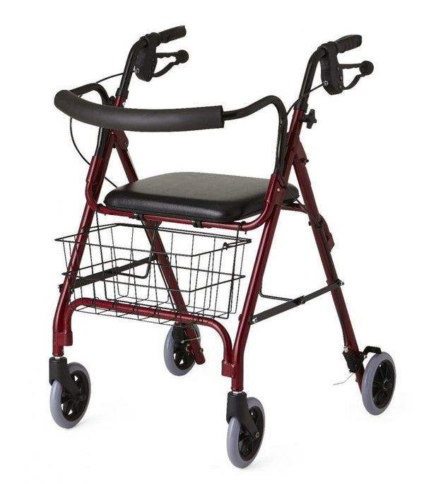 Medline Deluxe Rollators: Burgundy, 6
