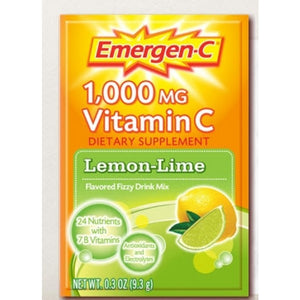 Emergen-C Lemon-Lime Oral Supplement 0.3 oz. Individual Packet Powder, Box of 6