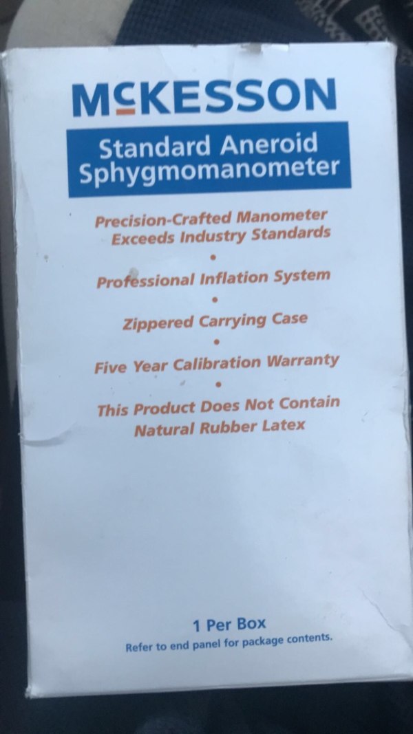 Mckesson Basic Aneroid Sphygmomanometer: 1 Count, Navy Blue, Small, 55 cm, 7.2