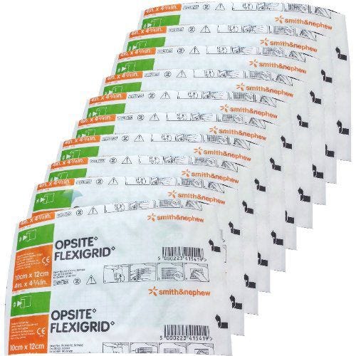 OpSite Flexigrid Smith & Nephew Opsite Flexifex Transparent Adhesive Film Dressing: 2.375