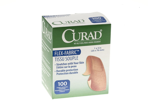 CURAD Fabric Adhesive Bandages, Natural, Box of 100, 2 Pack (200 Total) 21589898