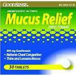 GoodSense Mucus Relief Expectorant Tablet, 400mg Guaifenesin, Box of 30