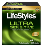 LifeStyles 21746 Ultra Sensitive, Box of 40 Condoms