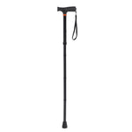 Folding Cane with T Handle Black, Aluminum