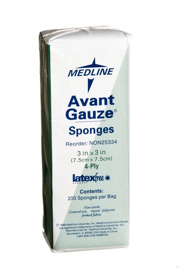 Avant Gauze Non-Woven Non-Sterile Sponges 4 ply 3