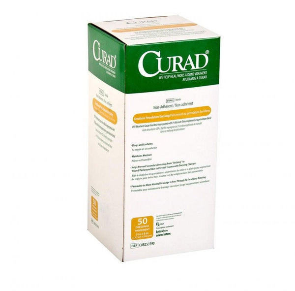 Medline CURAD Sterile Xeroform Gauze: 5