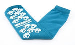 Mckesson Paw Prints Slipper Socks: 2 Count, Teal, One Size Fits Most