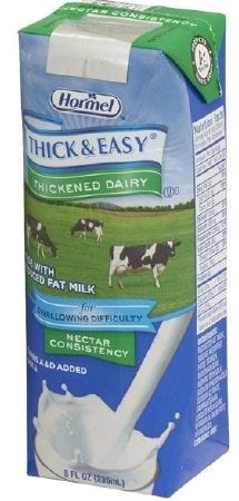 Thick & Easy Thickened Beverage 8 oz Carton Dairy Ready to Use Nectar Case of 27 16035414