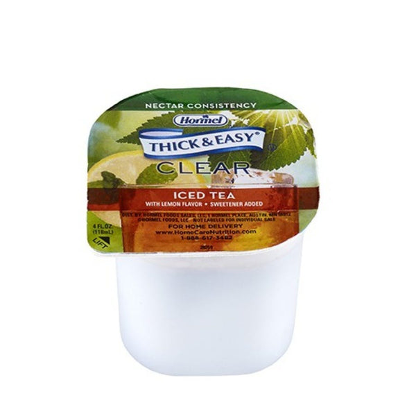 Hormel Food Services Thick & Easy Thickened Beverage: Iced Tea, 4 oz, Nectar Consistency, 24 Count 20175564