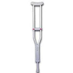 Medline Guardian Red Dot Tall Adult Push-button Auxiliary Crutches 52